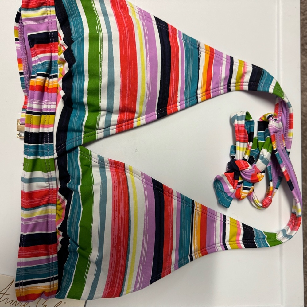 Anne Cole Multicolor Striped Bikini Top